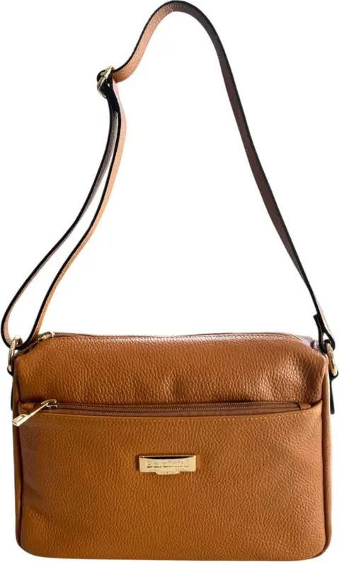 Brown Leather Women Crossbody Bag
