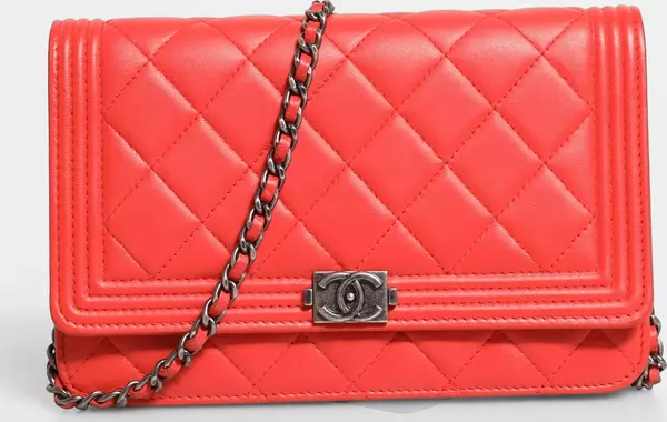 Chanel Boy Wallet on Chain Red Lambskin