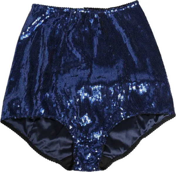 Blue Sequined High Waist Girdle Panty Underwear