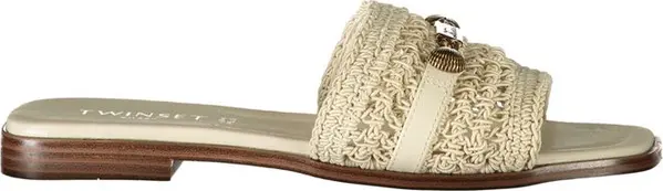Beige Leather Women's Sandal