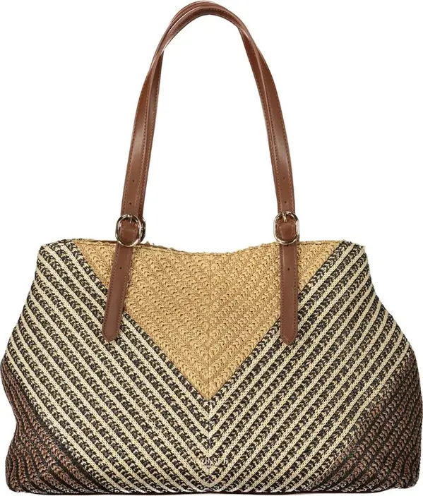 Brown Polyester Women's Bag