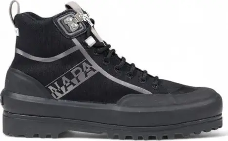 Black Fabric Athletic Sneakers