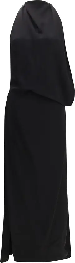 Black Viscose Casual Dress