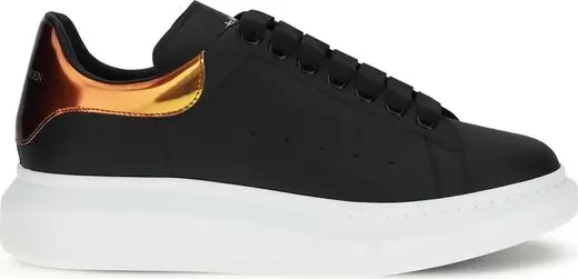 Black Calf Leather Bos Taurus Platform Sneakers
