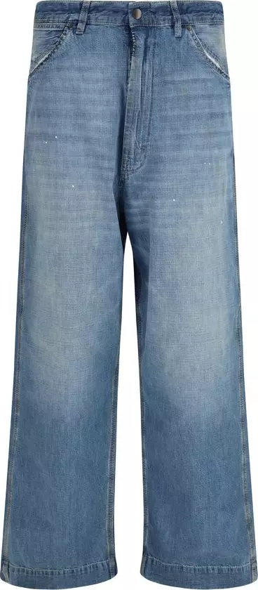 Blue Cotton Relaxed Fit Jeans