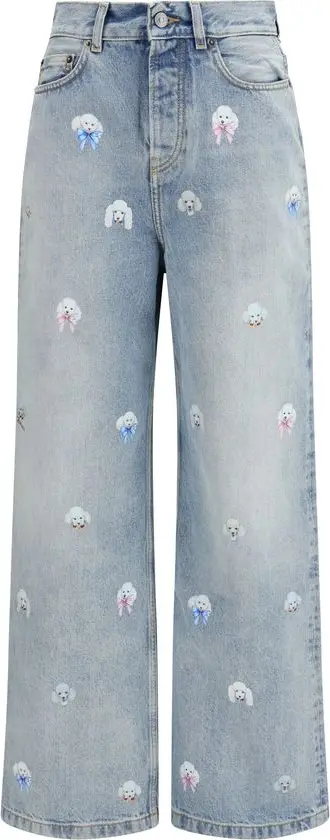 Blue Cotton Relaxed Fit Jeans