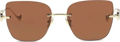 Brown Metal Sunglasses