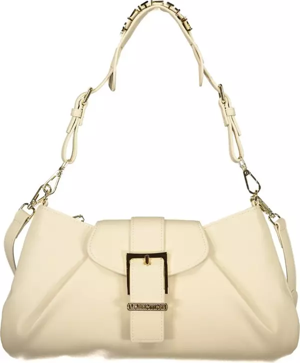 Beige Polyurethane Women's Bag