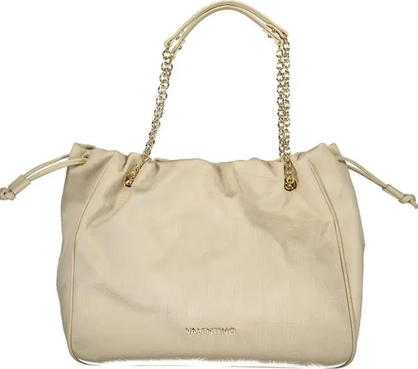 Beige Polyurethane Women's Bag