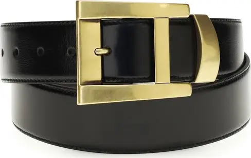 Black Calf Leather Bos Taurus Regular Belt