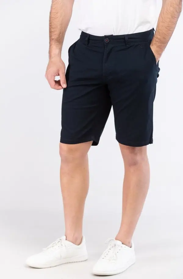 Blue Cotton Bermuda Shorts