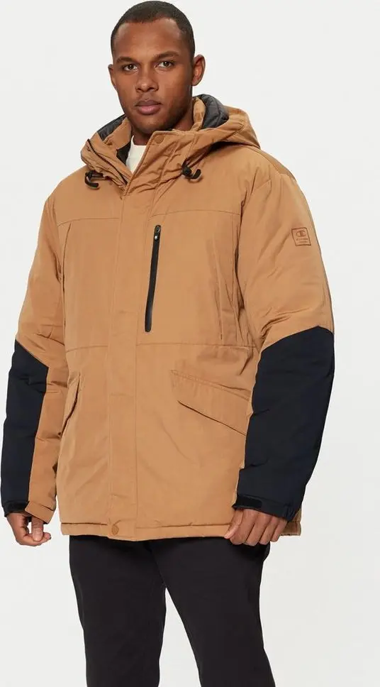 Brown Polyester Parka