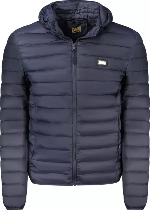 Blu Polyester Men Light Jacket