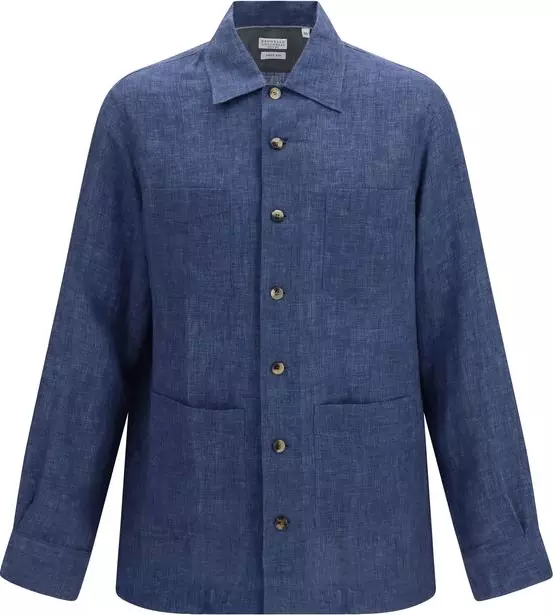 Blue Linen Blouse