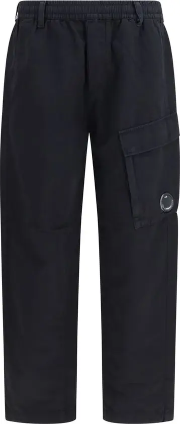 Black Cotton Cargo Pants