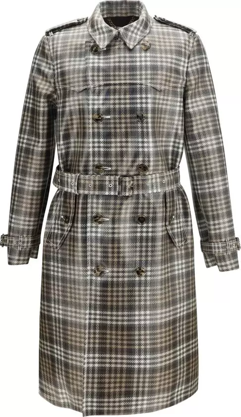 Brown Polyester Trench Coat