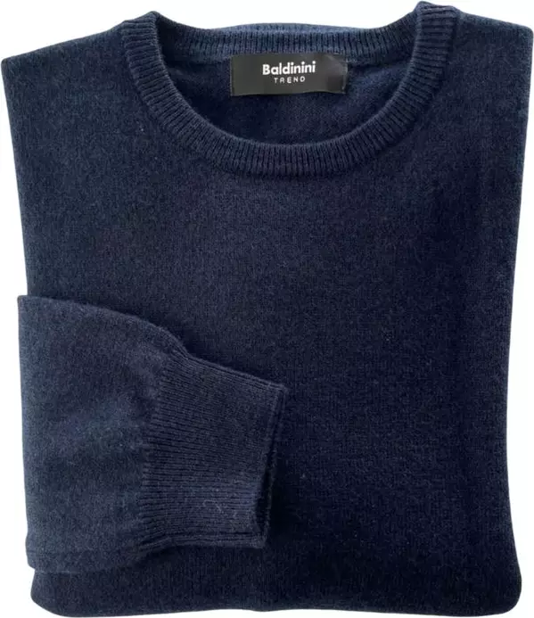 Blue Cashmere Men Sweater