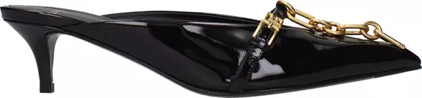 Black Leather Platform Sandals