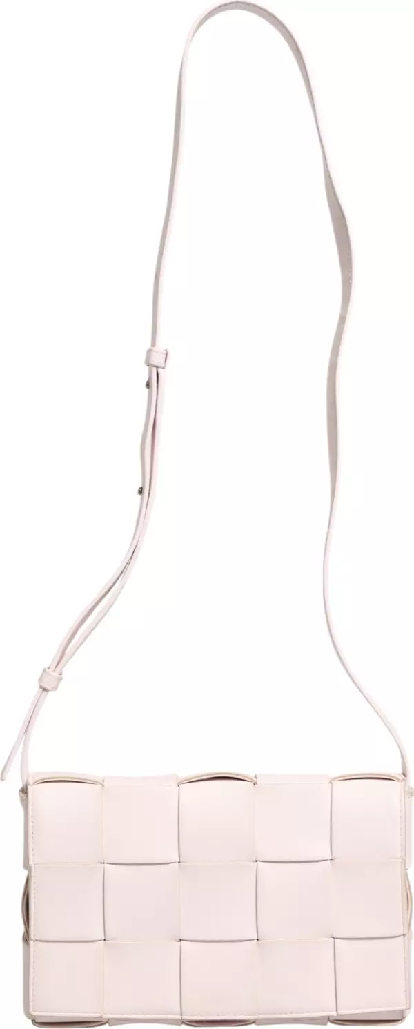 Pink Intrecciato Cassette Shoulder Bag