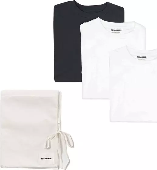 White Cotton Long Sleeve T-Shirt
