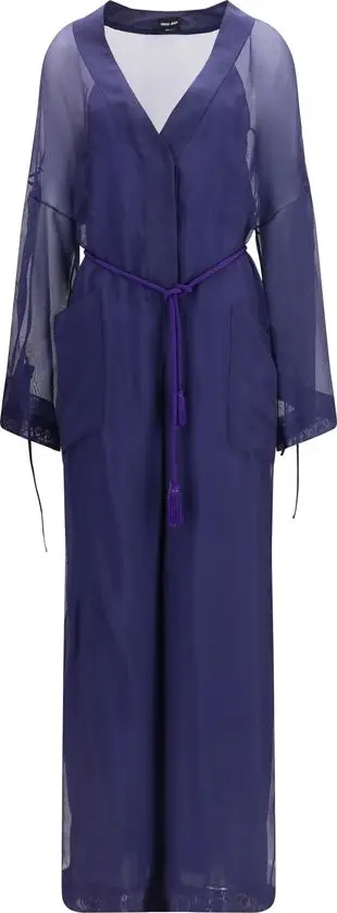 Blue Viscose Jumpsuit