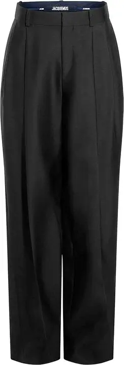 Black Silk Flared Pants