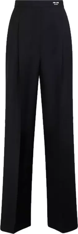 Black Mohair Casual Pants