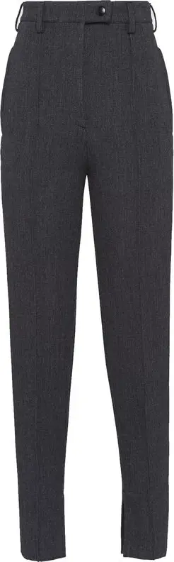 Gray Elastane Pants