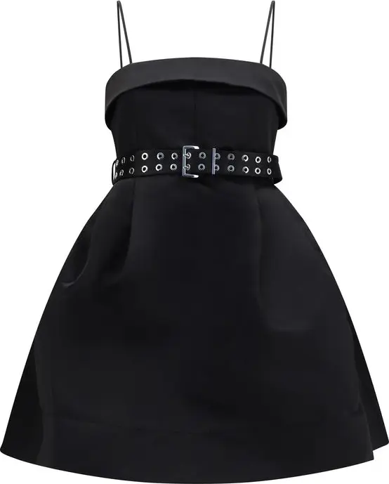 Black Polyester Casual Dress