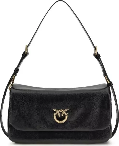 Black Calf Leather Bos Taurus Shoulder Bag