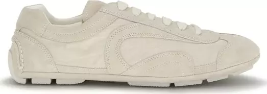 Beige Calf Leather Bos Taurus Sneakers