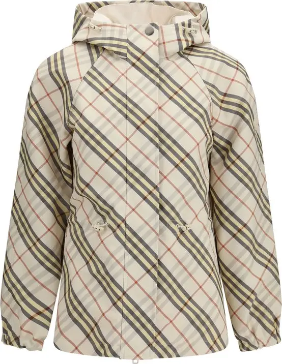 Beige Polyester Shell Jacket