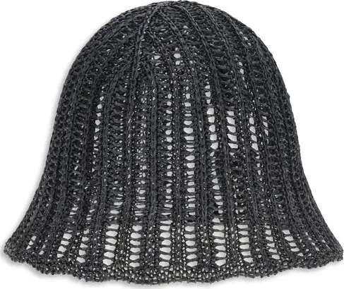 Black Polyamide Bucket Hat