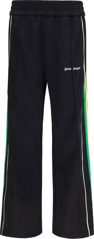 Black Polyester Athletic Pants