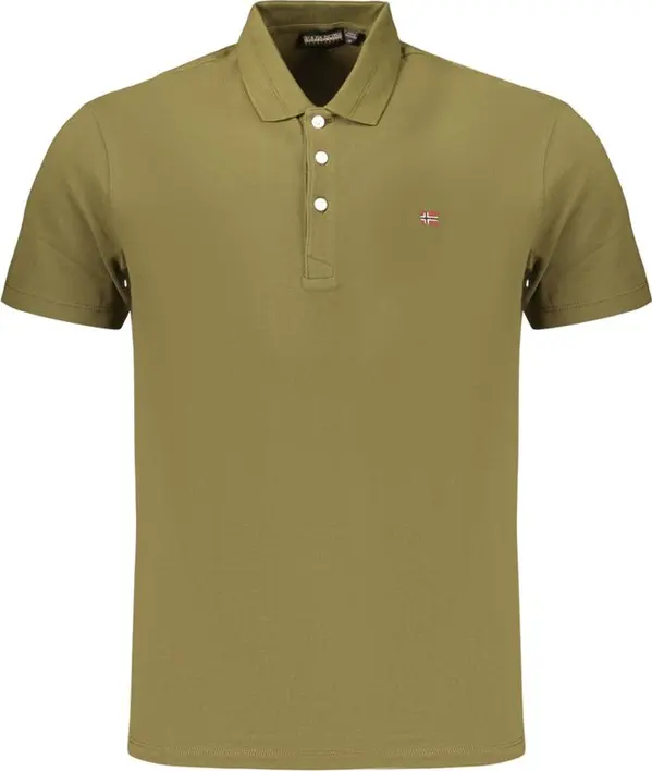 Green Cotton Men's Polo Shirt