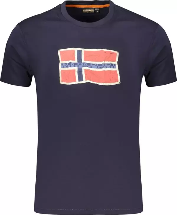 Blue Cotton Men's T-Shirt
