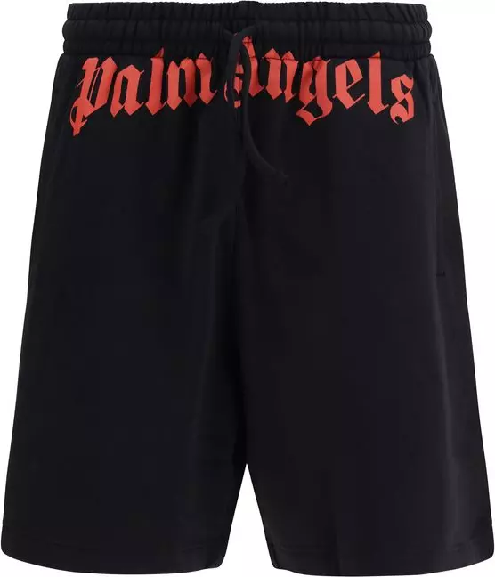 Black Cotton Bermuda Shorts