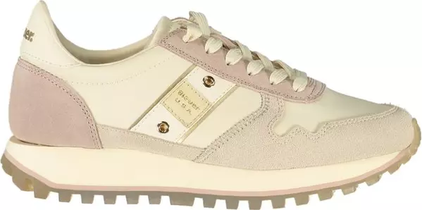 Beige Leather Women's Sneaker
