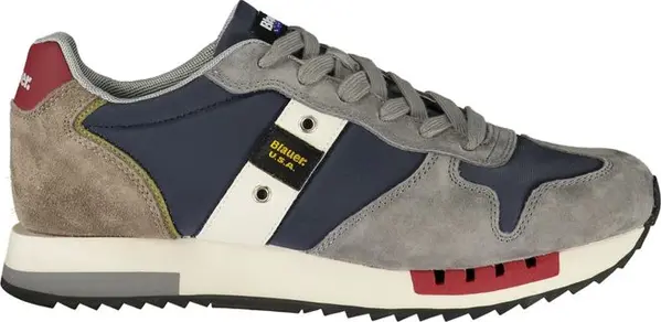 Blue Polyurethane Men's Sneaker