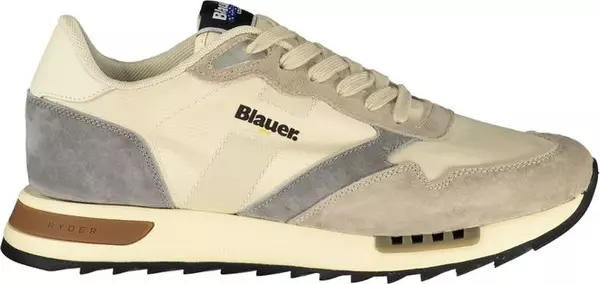 Beige Polyester Mens Sneaker