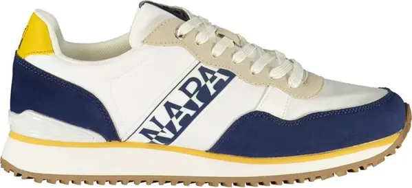 White Polyester Men's Sneaker