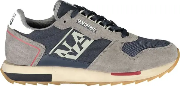 Blue Polyester Men's Sneaker