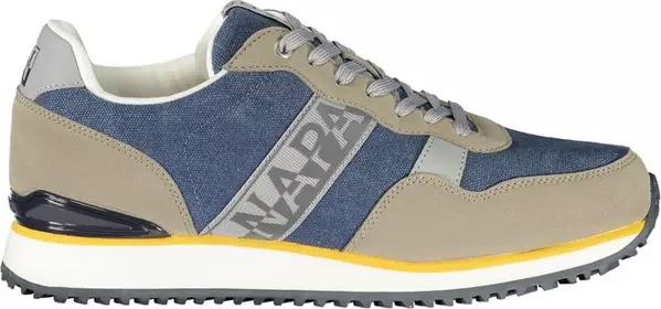Blue Polyester Men's Sneaker