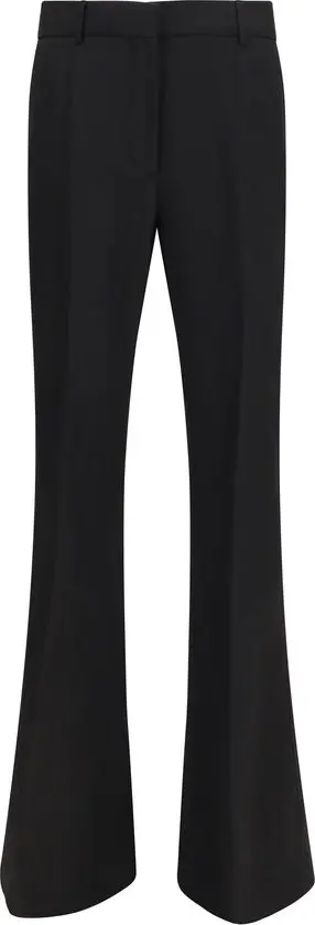 Black Viscose Flared Pants