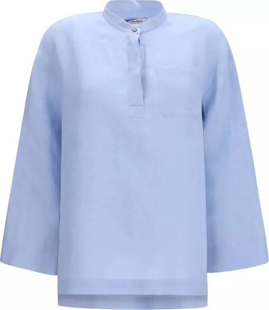Blue Linen Dress Shirt