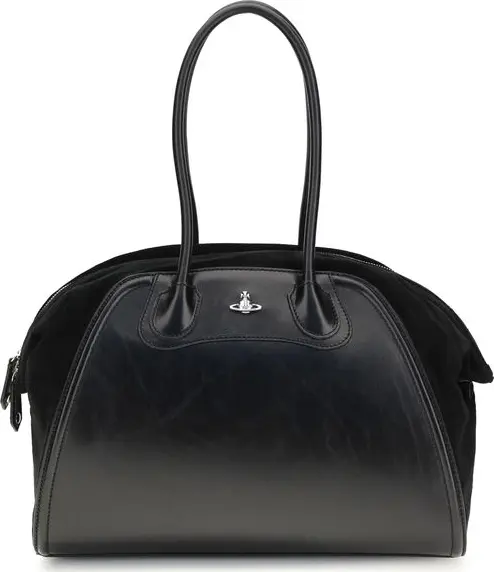 Black Calf Leather Bos Taurus Shoulder Bag