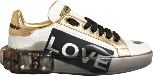 Multicolor Crystal StuddedLOVE Sneakers Shoes