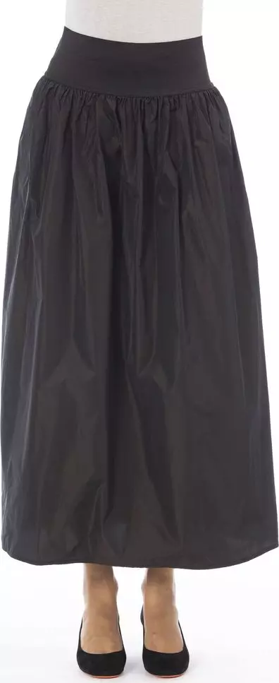 Brown Polyester Women Skirt