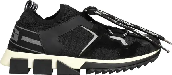 Black Mesh Sorrento Trekking Sneakers Shoes