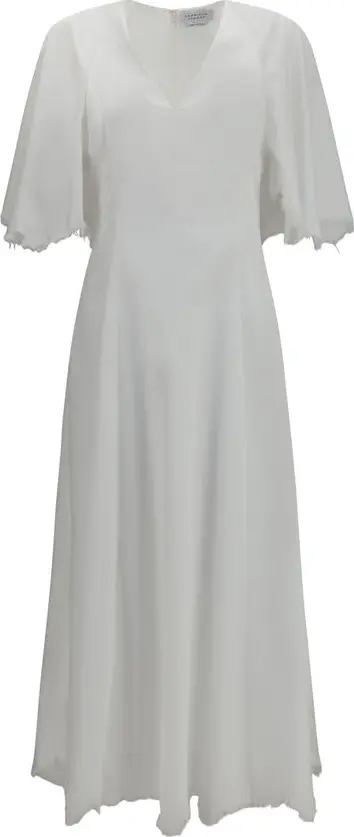 White Cotton Casual Dress